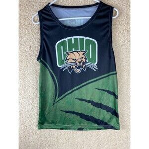 Ohio University Mens Sz M  Green Black Tank Top